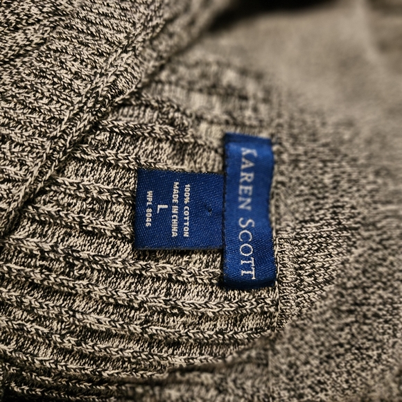 ✨2 for $5✨ Karen Scott Heathered Gray 3/4 Length Sweater Size Large - Picture 5 of 5